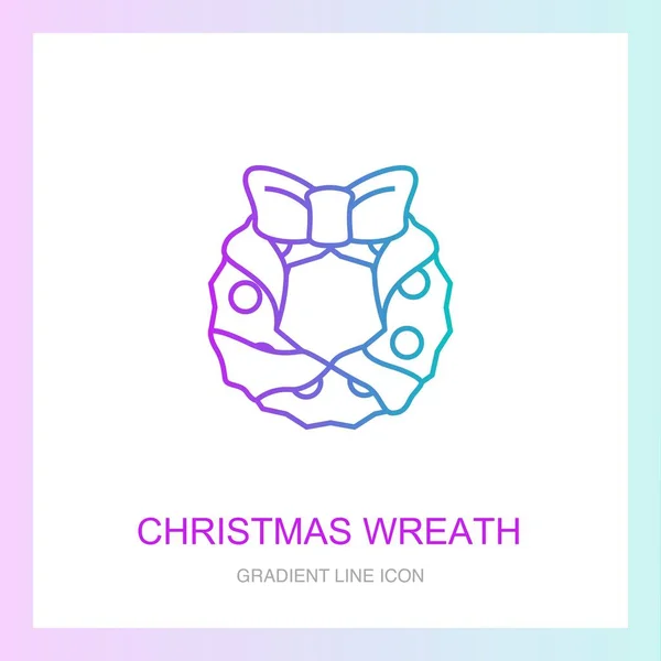 Noel çelengi yaratıcı ikonu. Noel simgeleri koleksiyonundan