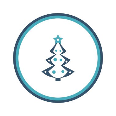 Noel ağacı yaratıcı ikonu. Noel simgeleri koleksiyonundan