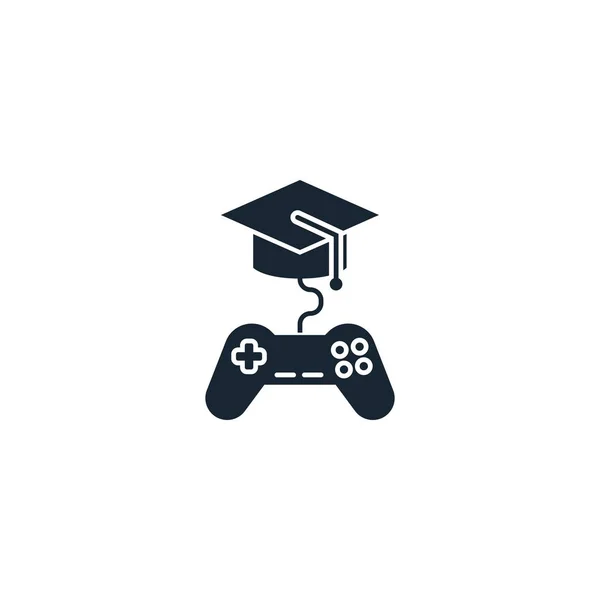 Spielbasiertes Lernen kreatives Symbol. vom E-Learning — Stockvektor