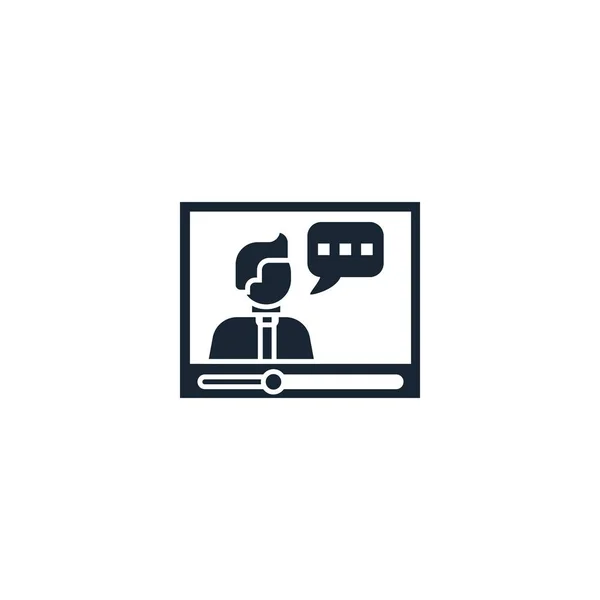 Video-Training kreative Ikone. von E-Learning-Symbolen — Stockvektor
