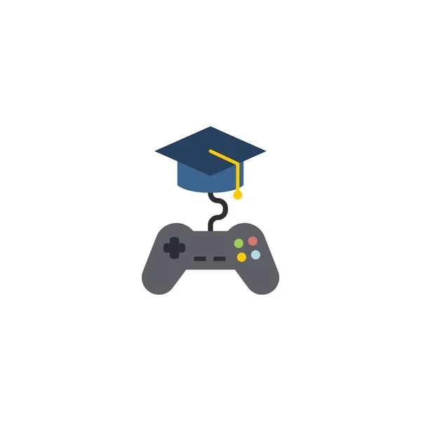 Icona creativa dell'apprendimento basato su giochi. Dall'e-learning — Vettoriale Stock