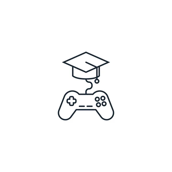 Game-based Learning creatief pictogram. Van e-learning — Stockvector