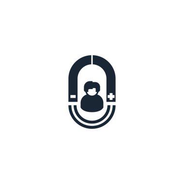 Kullanıcı Bağlantısı yaratıcı simgesi. Sosyal Medya Pazarlamasından