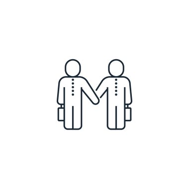 Ortaklığın yaratıcı ikonu. İş Adamları simge koleksiyonundan