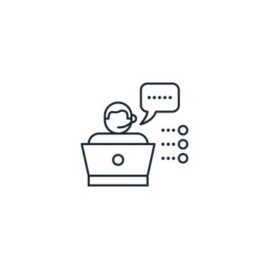 Müşteri hizmetleri yaratıcı ikonu. İş simgeleri koleksiyonundan