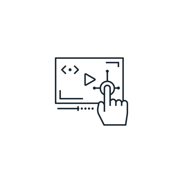 Interactief Video creatief icoon. Uit Augmented Reality iconen — Stockvector