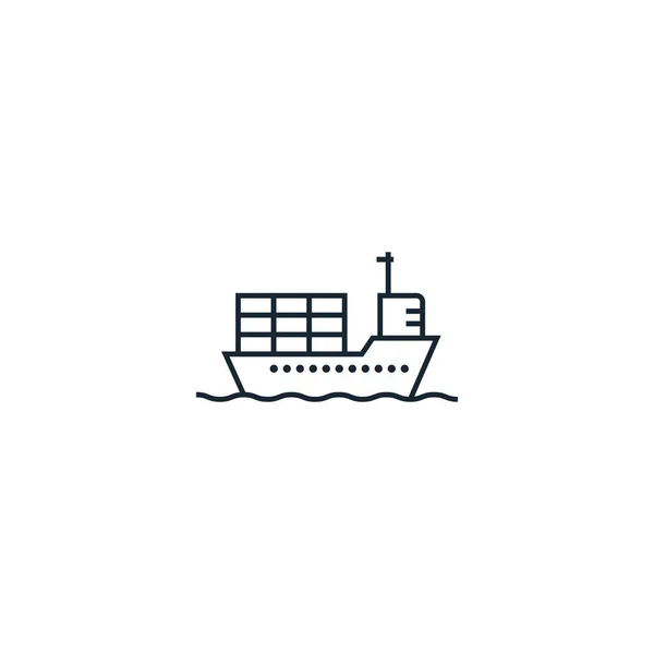 Kargo gemisi yaratıcı ikonu. Teslimat simgeleri koleksiyonundan — Stok Vektör
