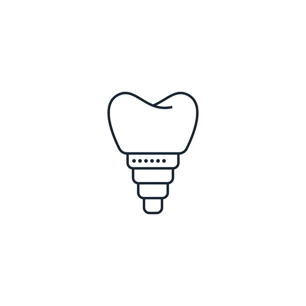 Implant dentaire icône créative. De la collection icônes dentaires — Image vectorielle