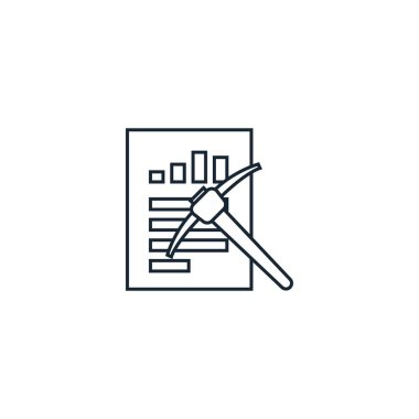 Veri madenciliği yaratıcı ikonu. Yapay Zeka simgelerinden