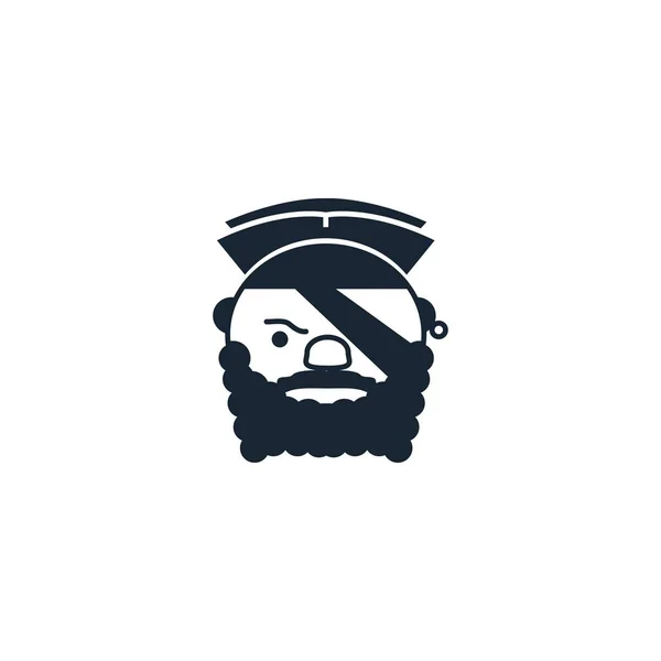 Icono creativo pirata. De la colección de iconos de Gaming. Aislado — Vector de stock
