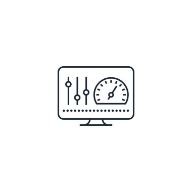 Gösterge paneli yaratıcı simgesi. Analitik araştırma simgeleri koleksiyonundan