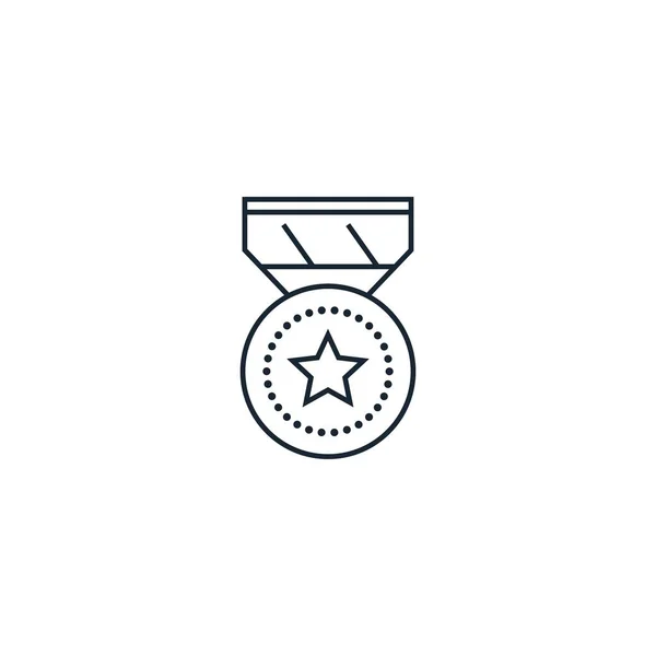 Medal creative icon. From War icons collection. Isolated — 스톡 벡터