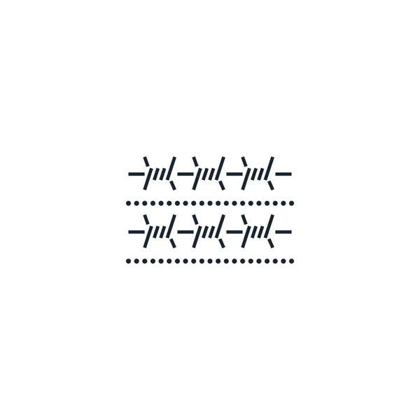 Dikenli tel yaratıcı ikon. Savaş simgeleri koleksiyonundan