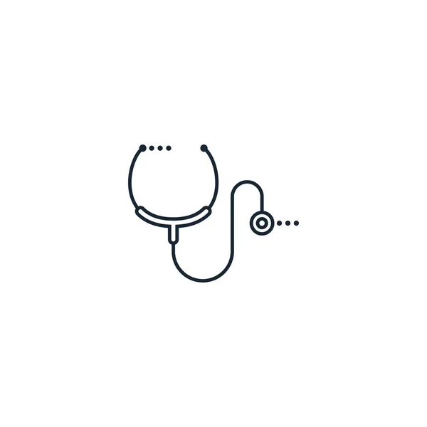 Stethoscope creative icon. From Medicine icons collection. Isolated — Stok Vektör