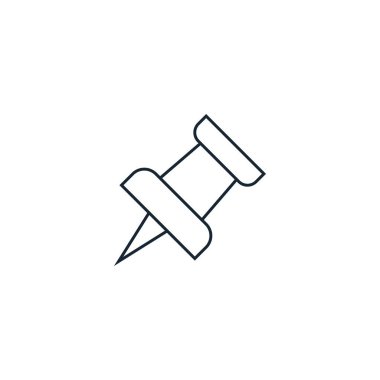 Pin creative icon. From Stationery icons collection. Isolated