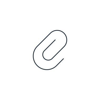 Paperclip creative icon. From Stationery icons collection. Isolated