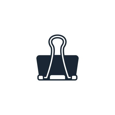 Binder clip creative icon. From Stationery icons collection