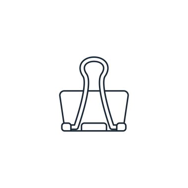 Binder clip creative icon. From Stationery icons collection
