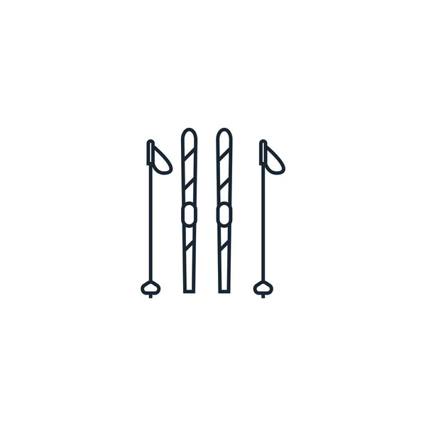 Skiing creative icon. From Sport icons collection. Isolated — Stock vektor