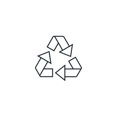 Yaratıcı ikon geri dönüşümü. Geri dönüşüm simgeleri koleksiyonundan. İzole edilmiş