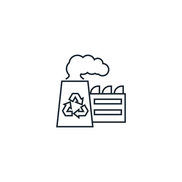 Icono de fábrica, ilustración vectorial. Diseño plano al estilo