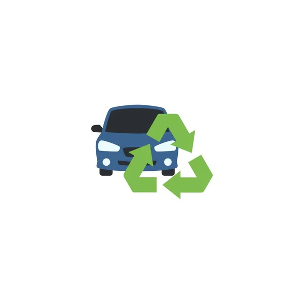 Recykling samochodów ikona twórcza. Z kolekcji ikon recyklingu — Wektor stockowy