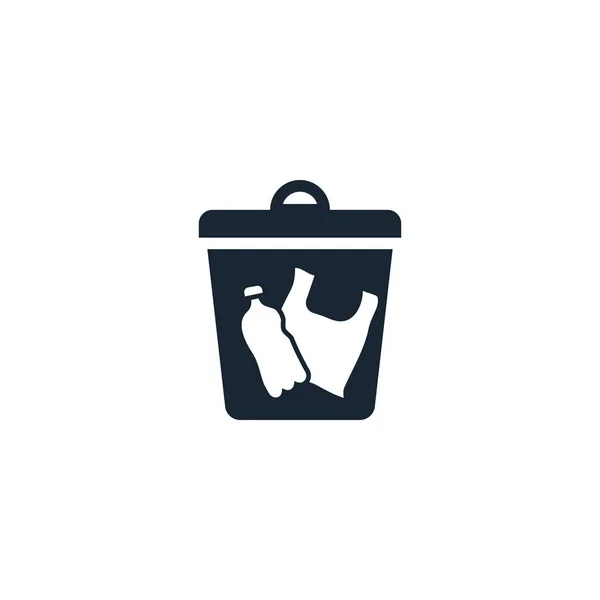 Plastikowa ikona kreatywnych śmieci. Z kolekcji ikon recyklingu — Wektor stockowy