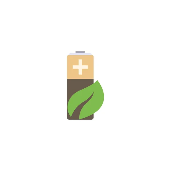 Eco battery creative icon. From Recycling icons collection — ストックベクタ