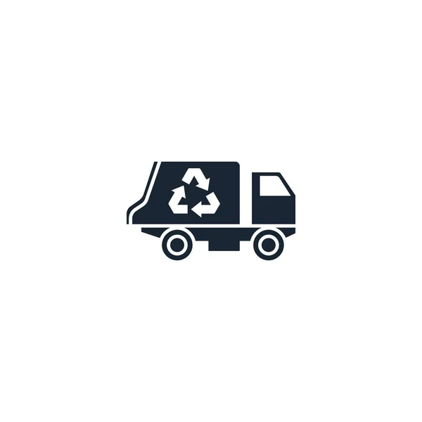 Kreatywna ikona śmieciarki. Z kolekcji ikon recyklingu — Wektor stockowy