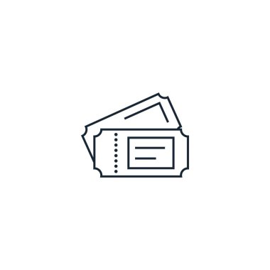 Bilet yaratıcı ikonu. Seyahat ikonları koleksiyonundan. İzole edilmiş