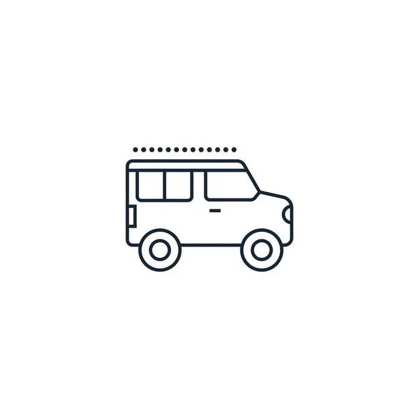 Icona creativa del SUV. Dalla collezione di icone Transport. Isolato — Vettoriale Stock