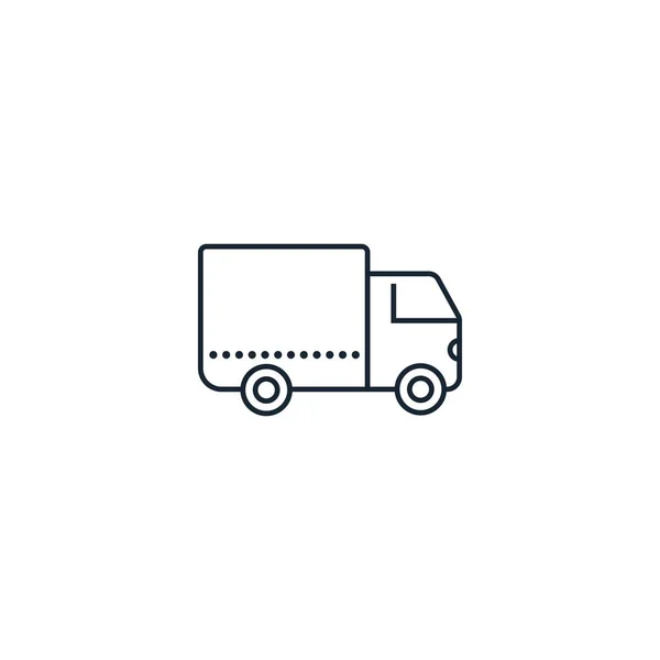 Kamyon yaratıcı ikonu. Işınlama simgeleri koleksiyonundan. İzole edilmiş