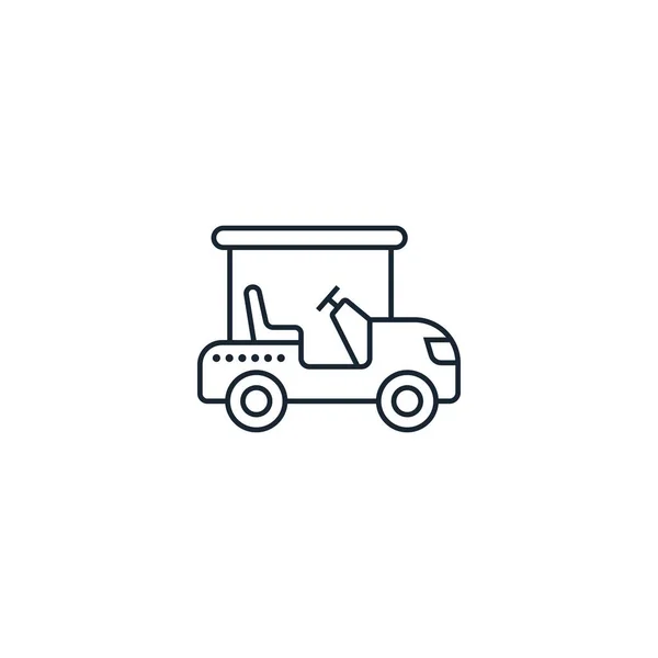 Carrinho de golfe ícone criativo. Da coleção de ícones de transporte — Vetor de Stock