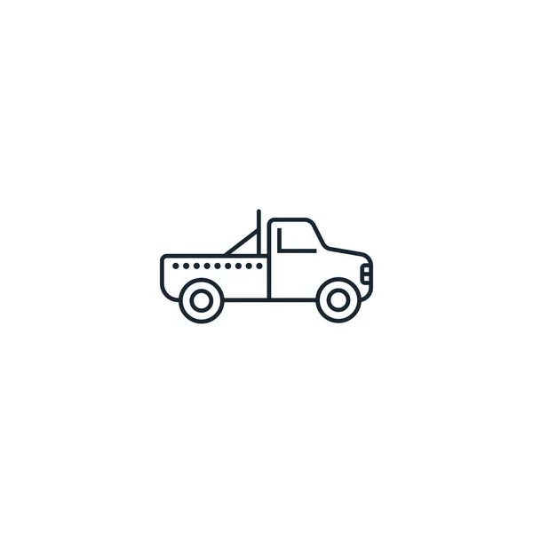 Pickup creatief pictogram. Van Transport iconen collectie. geïsoleerd — Stockvector