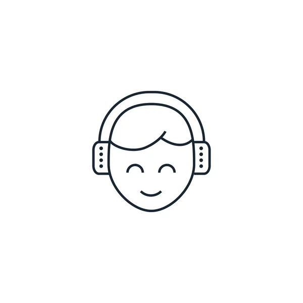 Listen to music creative icon. From Music icons — 스톡 벡터