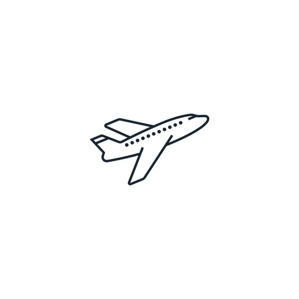 Δημιουργικό εικονίδιο αεροπλάνου. Από τη συλλογή Ταξιδιωτικών εικόνων. Μεμονωμένα Εικονογράφηση Αρχείου