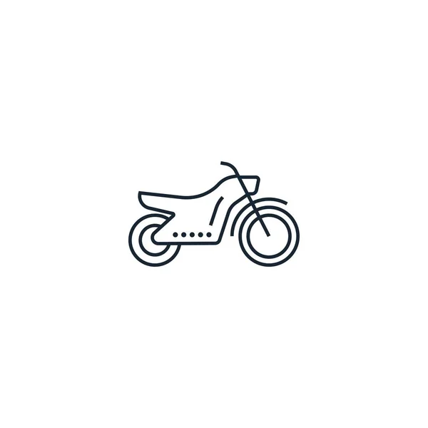 Icono creativo motocicleta. De la colección de iconos de Transporte. Aislado — Archivo Imágenes Vectoriales