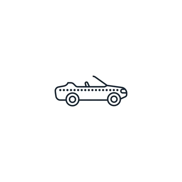 Cabriolet kreativní ikona. Ze sbírky ikon Transport. Izolované — Stockový vektor