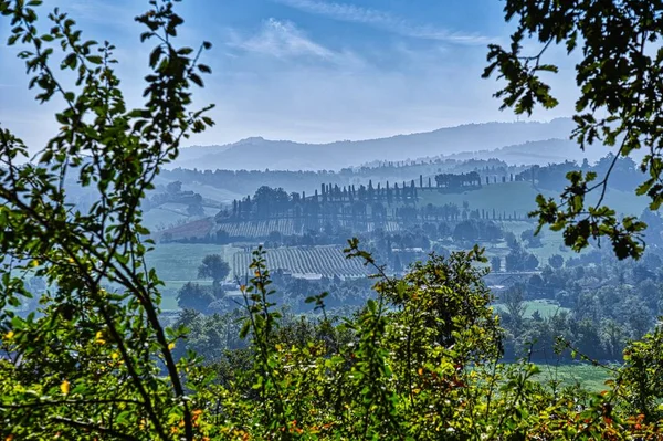 Profili Colline Sull Appennino Reggiano Immagine Hdr — Foto Stock