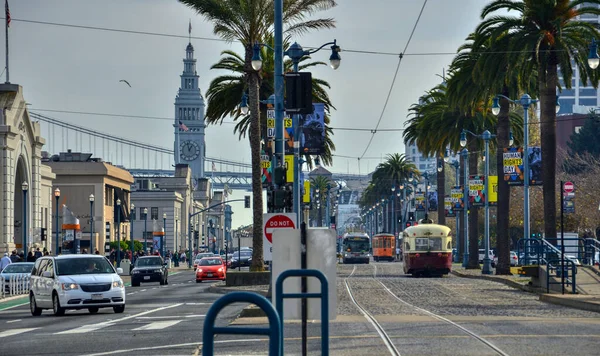 Trafiken Embarcadero Boulevard Staden San Francisco — Stockfoto