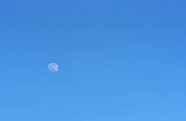 Satélite Del Planeta Tierra Cielo Azul Por Tarde — Foto de Stock