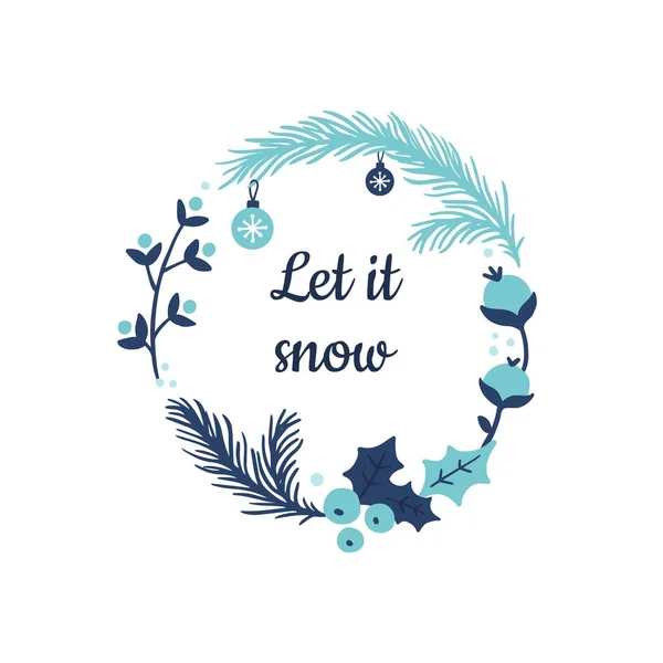 Hand-drawn winter banner with text. — Stock Vector