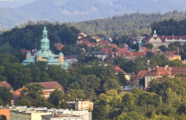 Jelenia Gora vista de cima — Fotografia de Stock