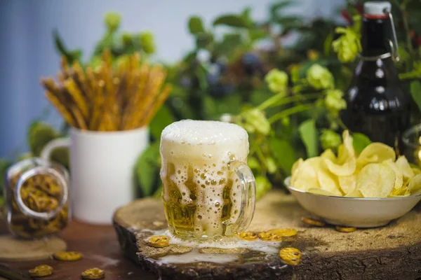 Lúpulo y cerveza — Foto de Stock
