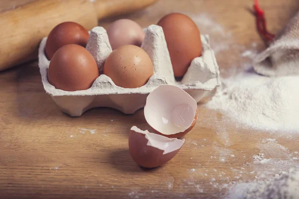 Ingredientes de cozimento para cozinhar — Fotografia de Stock