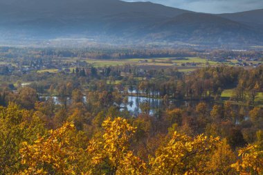 Sonbahar dağlarda Karkonosze - Polonya