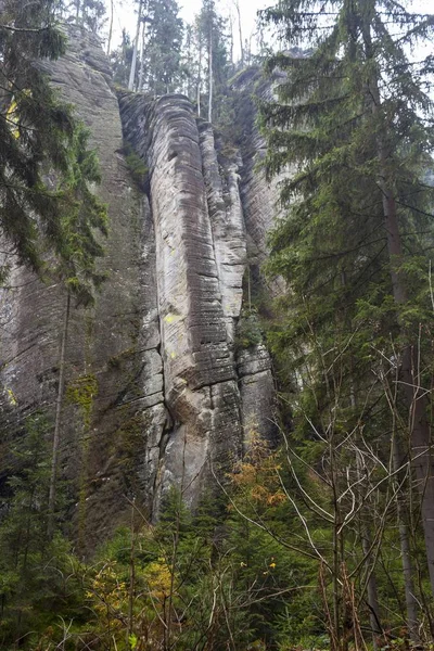 Národní Park Česká republika Teplice skály. Skalní město. — Stock fotografie