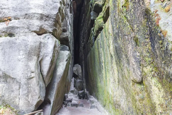 Nationalpark der Tschechischen Republik Teplice Felsen. Felsenstadt. — Stockfoto