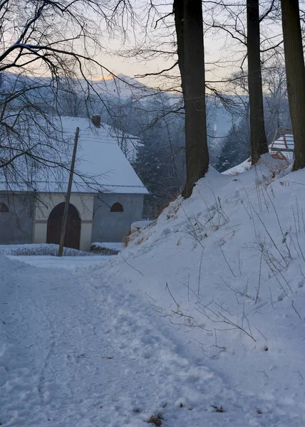País das Maravilhas de Inverno pela manhã — Fotografia de Stock