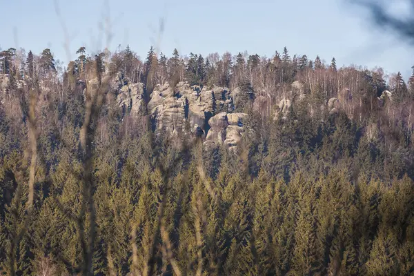 Rocce vicino al Parco Nazionale di Adrpsach e Teplice, Repubblica Ceca — Foto Stock